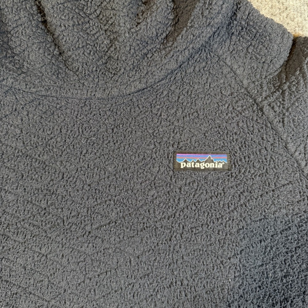 Patagonia Diamond Capra Fleece Pullover Hoodie Sweater Womens S Navy Blue - Picture 3 of 13